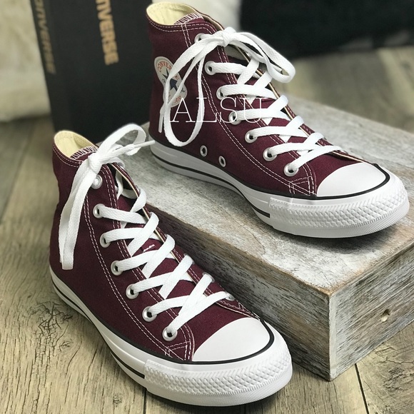 NWT Converse Ctas HI Burgundy W AUTHENTIC - Picture 2 of 7